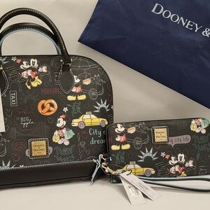 Dooney & Bourke Disney Black Handbag and Wallet Set